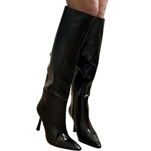Jeffery Campbell Black Knee High Boots